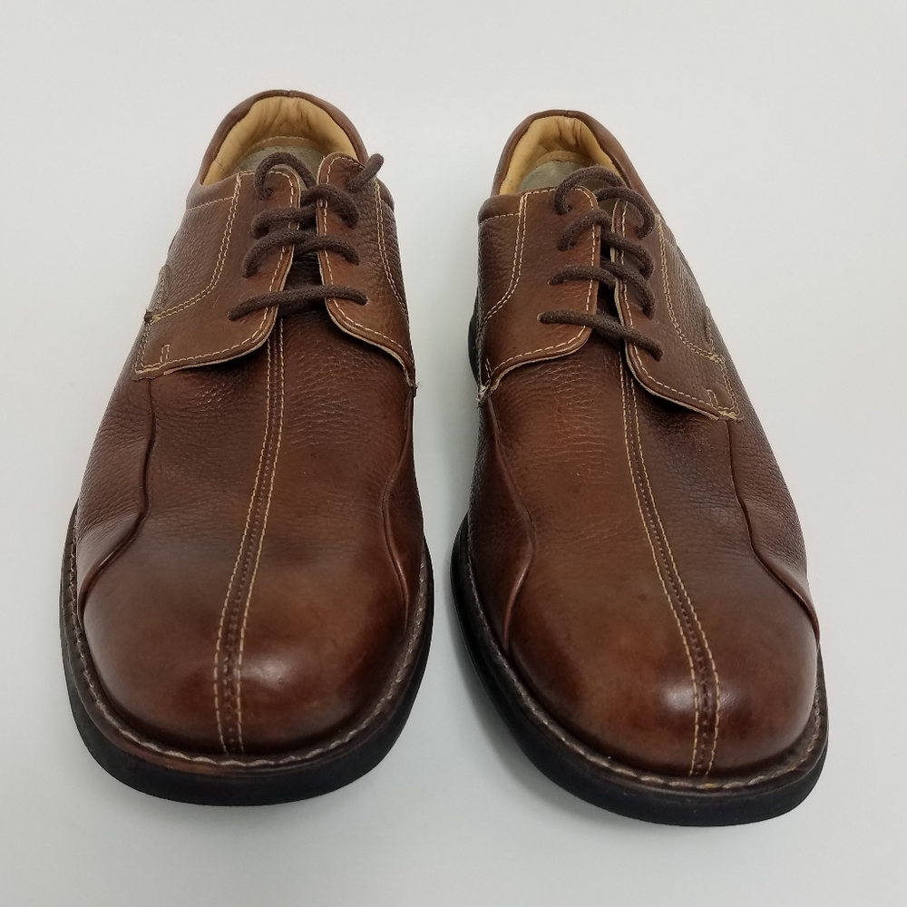 Johnston & Murphy Shuler Bicycle Cognac Brown Leather Casual Dress Shoes - Picture 12 of 12